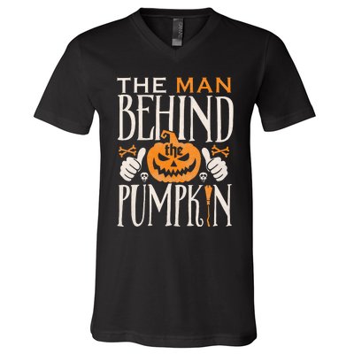 Halloweeen Couple Costume Pregnancy V-Neck T-Shirt