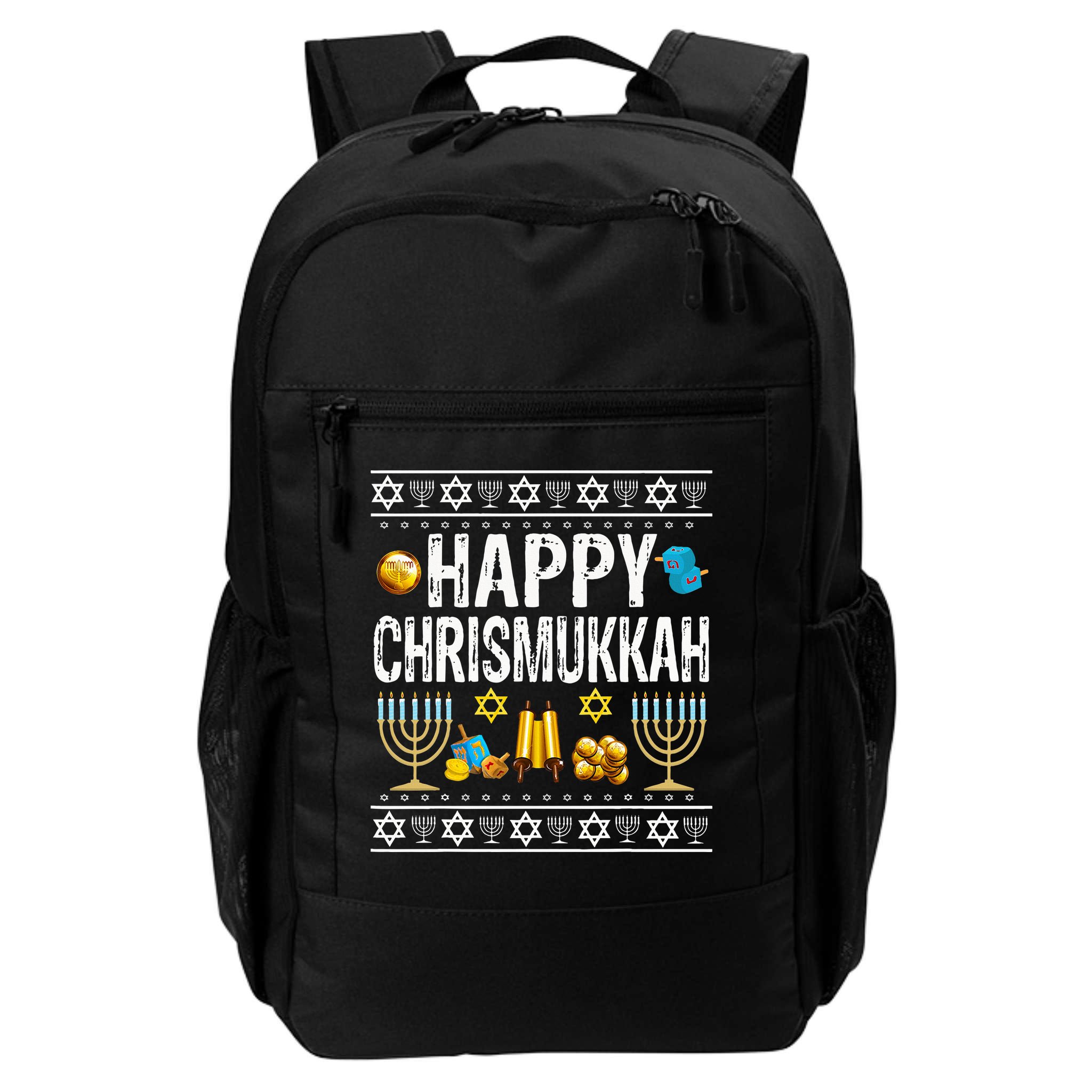 Happy Chrismukkah Challah Christian Holiday Jewish Gift  Backpack