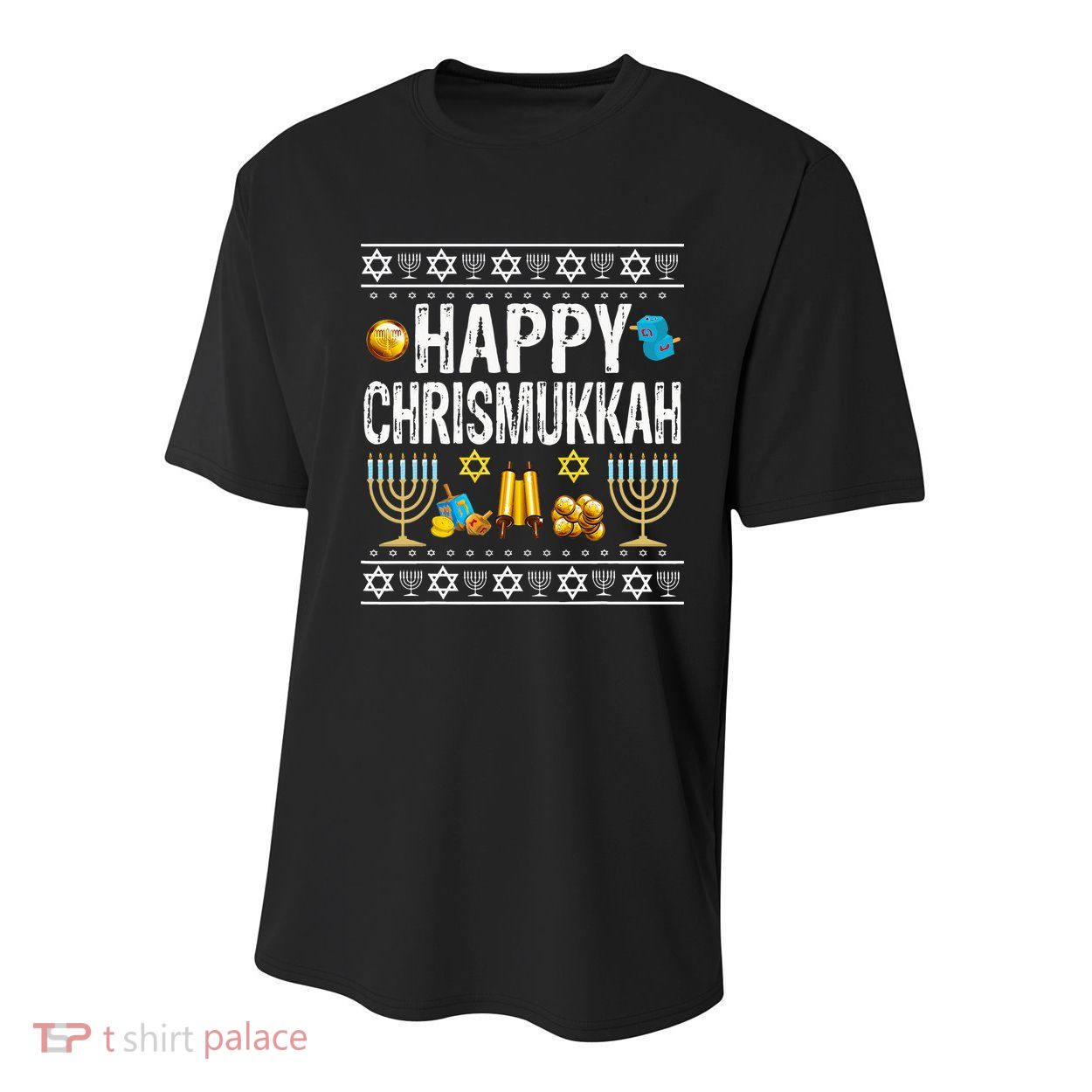 Happy Chrismukkah Challah Christian Holiday Jewish Gift  Youth Performance Sprint T-Shirt