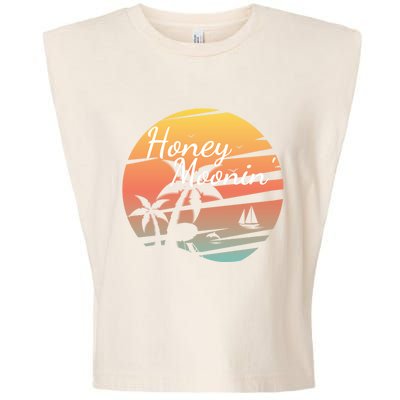 Honeymoon Couples Cool Gift Just Married Matching Honeymooning Trip Gift Garment-Dyed Women's Muscle Tee