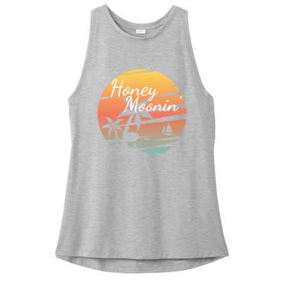 Honeymoon Couples Cool Gift Just Married Matching Honeymooning Trip Gift Ladies PosiCharge Tri-Blend Wicking Tank