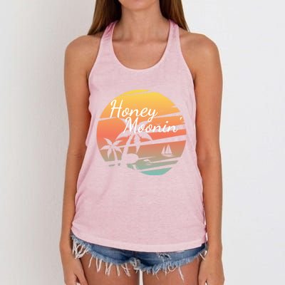 Honeymoon Couples Cool Gift Just Married Matching Honeymooning Trip Gift Women's Knotted Racerback Tank