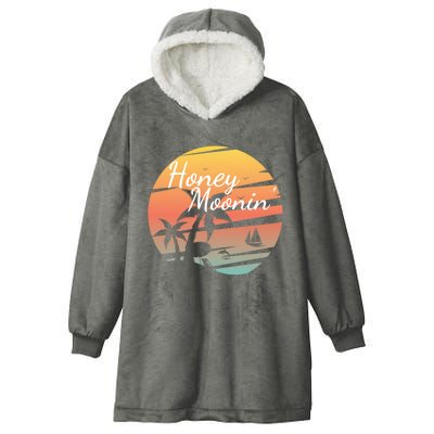 Honeymoon Couples Cool Gift Just Married Matching Honeymooning Trip Gift Hooded Wearable Blanket