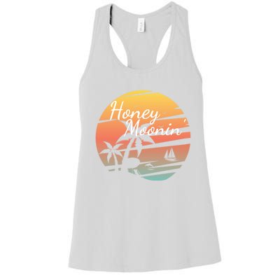 Honeymoon Couples Cool Gift Just Married Matching Honeymooning Trip Gift Women's Racerback Tank