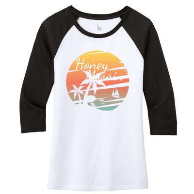 Honeymoon Couples Cool Gift Just Married Matching Honeymooning Trip Gift Women's Tri-Blend 3/4-Sleeve Raglan Shirt