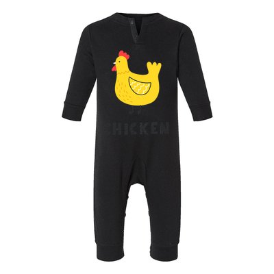 Handpainted Chicken, Chicken Design Cockerel Hen Style Infant Fleece One Piece