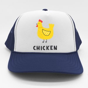 Handpainted Chicken, Chicken Design Cockerel Hen Style Trucker Hat