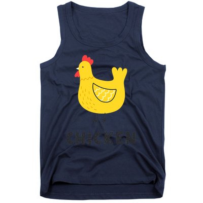 Handpainted Chicken, Chicken Design Cockerel Hen Style Tank Top