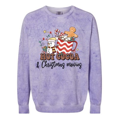 Hot Cocoa & Christmas Movies Colorblast Crewneck Sweatshirt