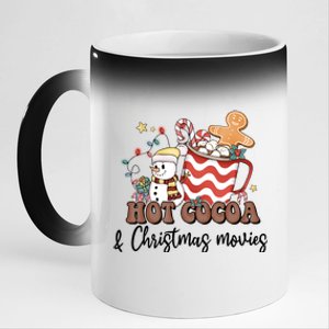 Hot Cocoa & Christmas Movies 11oz Black Color Changing Mug