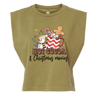 Hot Cocoa & Christmas Movies Garment-Dyed Women's Muscle Tee