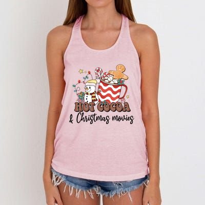 Hot Cocoa & Christmas Movies Women's Knotted Racerback Tank