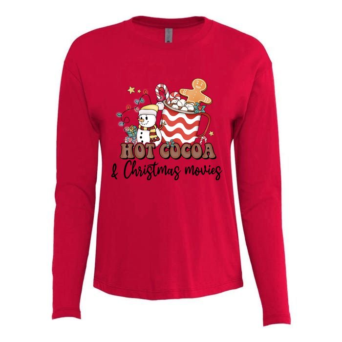 Hot Cocoa & Christmas Movies Womens Cotton Relaxed Long Sleeve T-Shirt