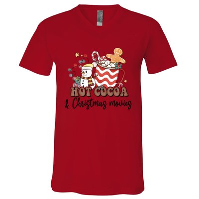 Hot Cocoa & Christmas Movies V-Neck T-Shirt