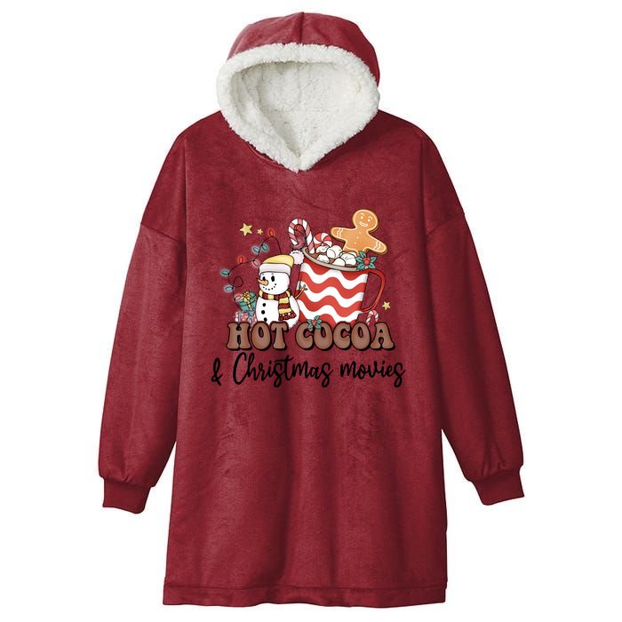 Hot Cocoa & Christmas Movies Hooded Wearable Blanket