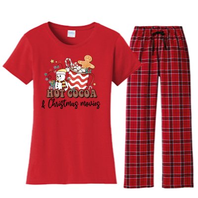 Hot Cocoa & Christmas Movies Women's Flannel Pajama Set