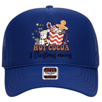 Hot Cocoa & Christmas Movies High Crown Mesh Back Trucker Hat