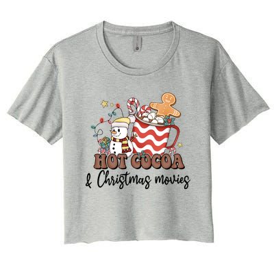 Hot Cocoa & Christmas Movies Women's Crop Top Tee