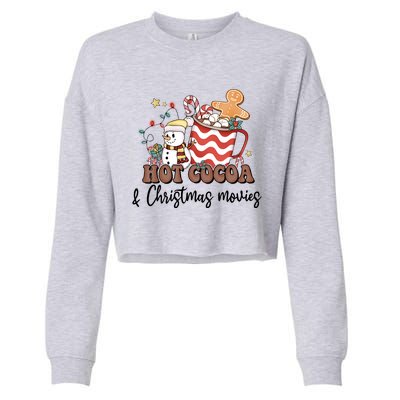 Hot Cocoa & Christmas Movies Cropped Pullover Crew