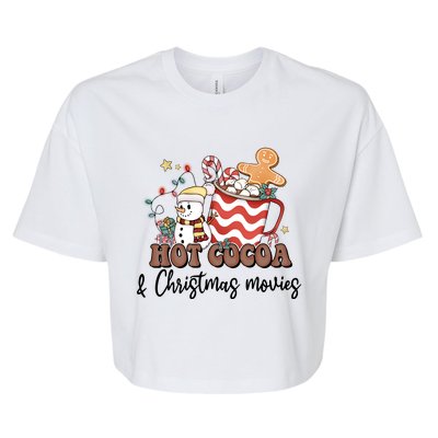 Hot Cocoa & Christmas Movies Bella+Canvas Jersey Crop Tee