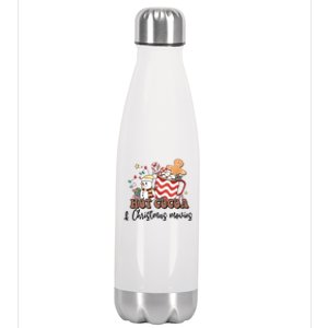 Hot Cocoa & Christmas Movies Stainless Steel Insulated Water Bottle