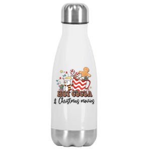 Hot Cocoa & Christmas Movies Stainless Steel Insulated Water Bottle