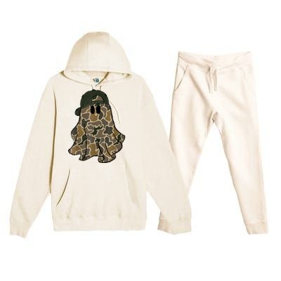 Halloween Camouflage Camo Ghost Hello Hunting Season Premium Hooded Sweatsuit Set