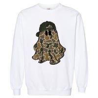 Halloween Camouflage Camo Ghost Hello Hunting Season Garment-Dyed Sweatshirt