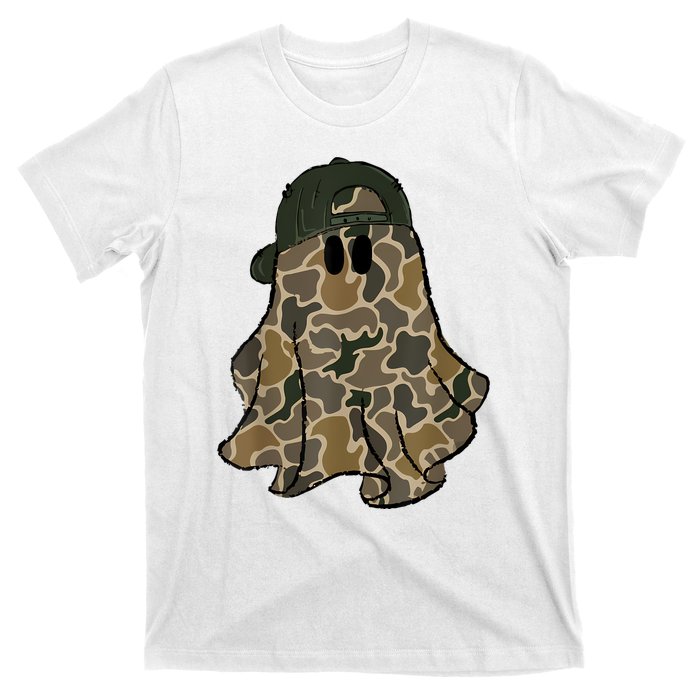 Halloween Camouflage Camo Ghost Hello Hunting Season T-Shirt