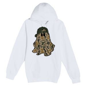 Halloween Camouflage Camo Ghost Hello Hunting Season Premium Pullover Hoodie