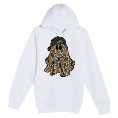 Halloween Camouflage Camo Ghost Hello Hunting Season Premium Pullover Hoodie