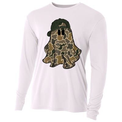 Halloween Camouflage Camo Ghost Hello Hunting Season Cooling Performance Long Sleeve Crew