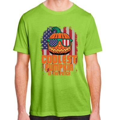 Halloween Costume Coolest Pumpkin In The Patch American Flag Gift Adult ChromaSoft Performance T-Shirt