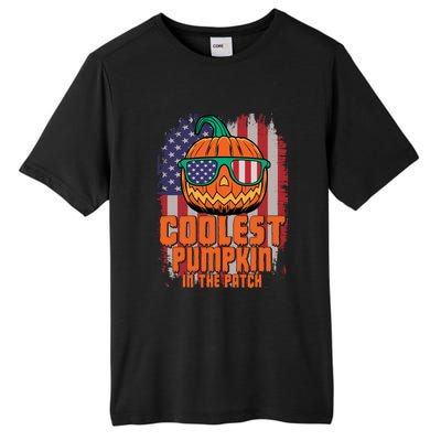 Halloween Costume Coolest Pumpkin In The Patch American Flag Gift Tall Fusion ChromaSoft Performance T-Shirt