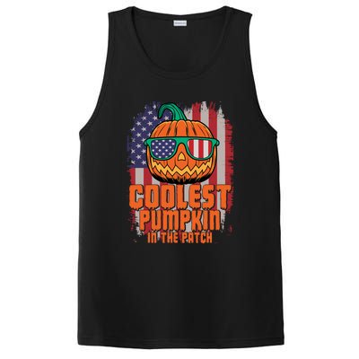 Halloween Costume Coolest Pumpkin In The Patch American Flag Gift PosiCharge Competitor Tank