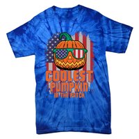 Halloween Costume Coolest Pumpkin In The Patch American Flag Gift Tie-Dye T-Shirt