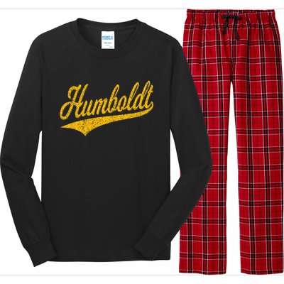 Humboldt County Ca Varsity Script Classic Sports Jersey Long Sleeve Pajama Set