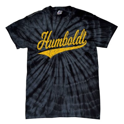 Humboldt County Ca Varsity Script Classic Sports Jersey Tie-Dye T-Shirt