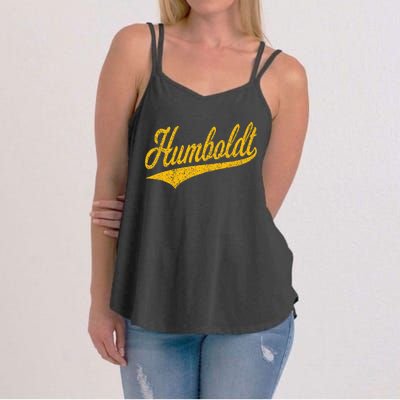 Humboldt County Ca Varsity Script Classic Sports Jersey Women's Strappy Tank