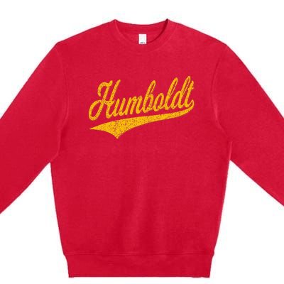 Humboldt County Ca Varsity Script Classic Sports Jersey Premium Crewneck Sweatshirt