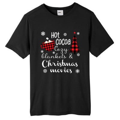 Hot Cocoa Cozy Blankets Christmas Movies Tall Fusion ChromaSoft Performance T-Shirt