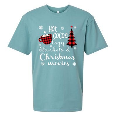 Hot Cocoa Cozy Blankets Christmas Movies Sueded Cloud Jersey T-Shirt