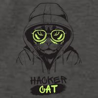 Hacker Cat Cybersecurity Coding Cat Programmer Hacking Nerdy Vector Backpack