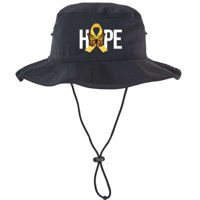 Hope Childhood Cancer Awareness Butterfly Ribbon Bucket Hat