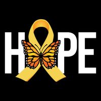 Hope Childhood Cancer Awareness Butterfly Ribbon 16 in Basic Backpack