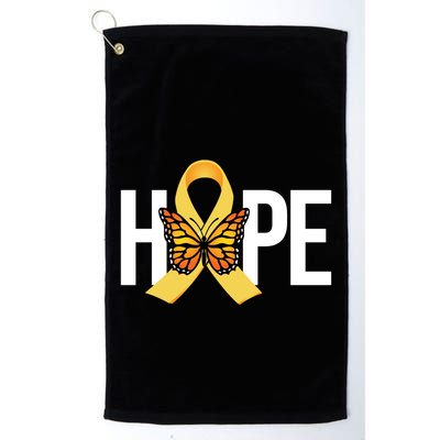 Hope Childhood Cancer Awareness Butterfly Ribbon Golf Towel