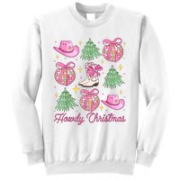 Howdy Christmas Coquette Bow Xmas Tree Western Country Sweatshirt