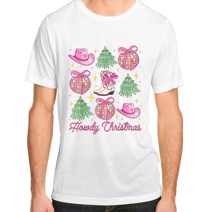 Howdy Christmas Coquette Bow Xmas Tree Western Country Adult ChromaSoft Performance T-Shirt