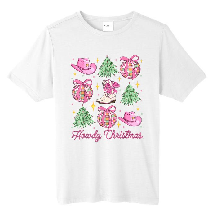 Howdy Christmas Coquette Bow Xmas Tree Western Country Tall Fusion ChromaSoft Performance T-Shirt