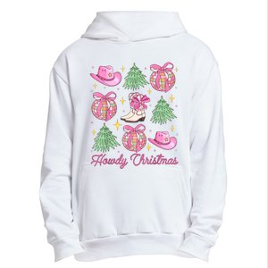 Howdy Christmas Coquette Bow Xmas Tree Western Country Urban Pullover Hoodie